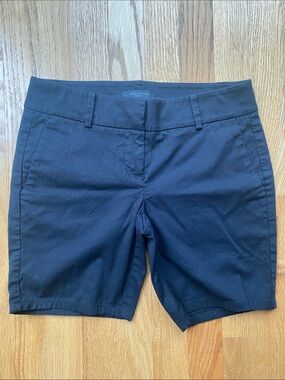 Ann Taylor Black Women's Chino Bermuda Shorts